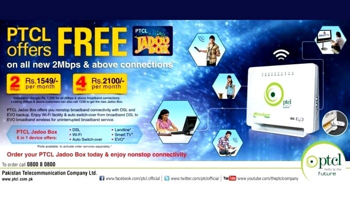 Try out PTCL “ Jadoo Box ” for Endless Connectivity