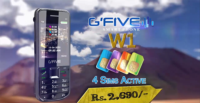 Gfive Launched 4 Sim Active Mobile W1 Phoneworld