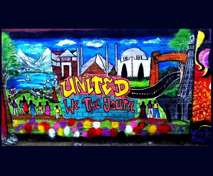 Warid decorates City walls with the Colors of Youth