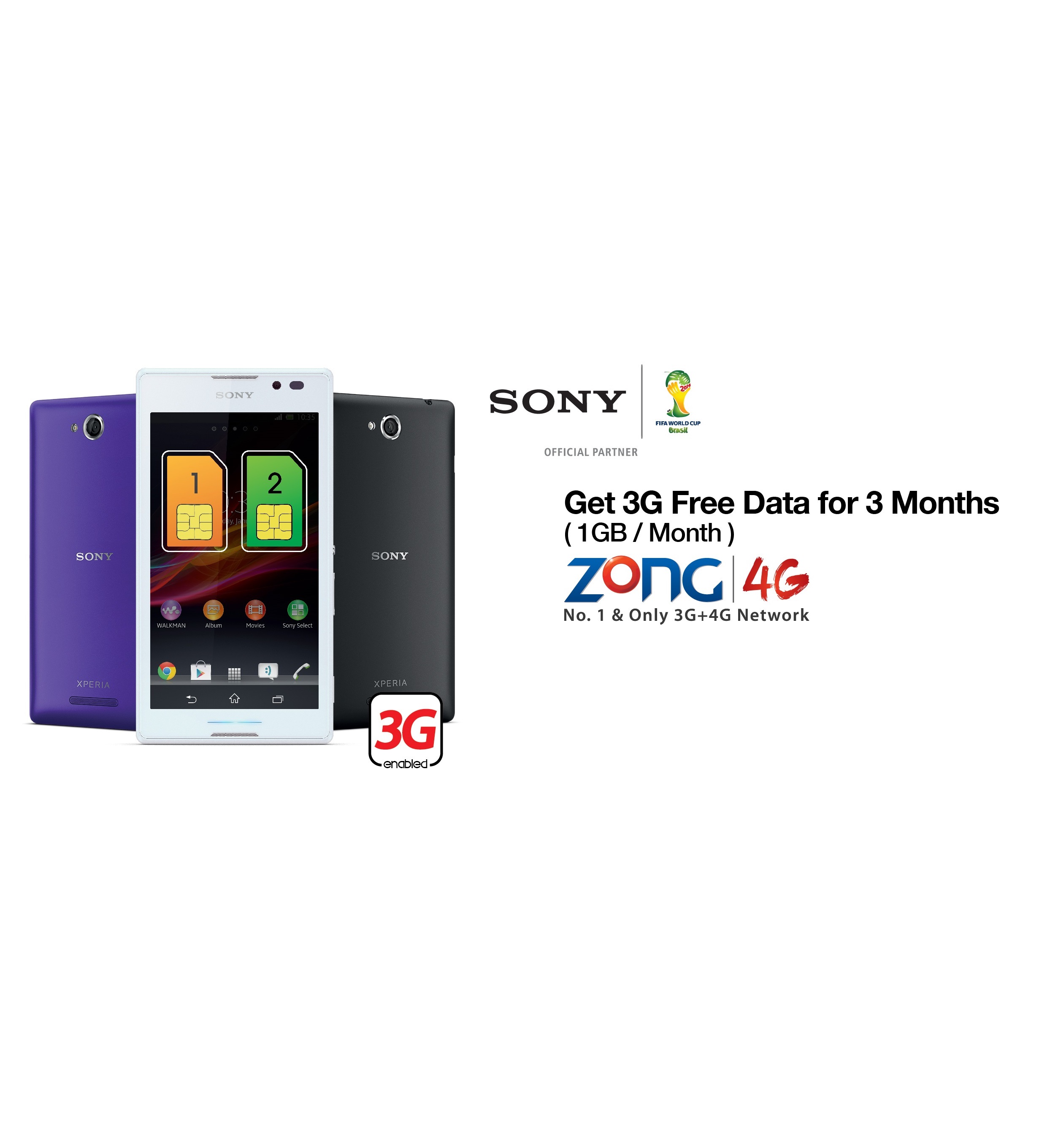 Zong Offers Xperia C & Xperia L With FREE Data Package