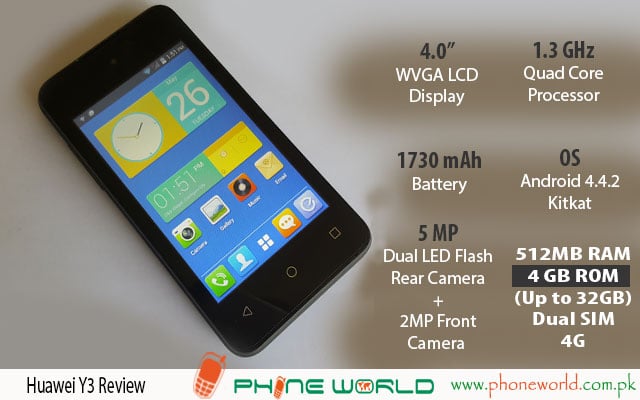 Huawei Y3 Specifications