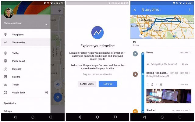 Google Maps Timeline Lets You Recall the Places You Visited