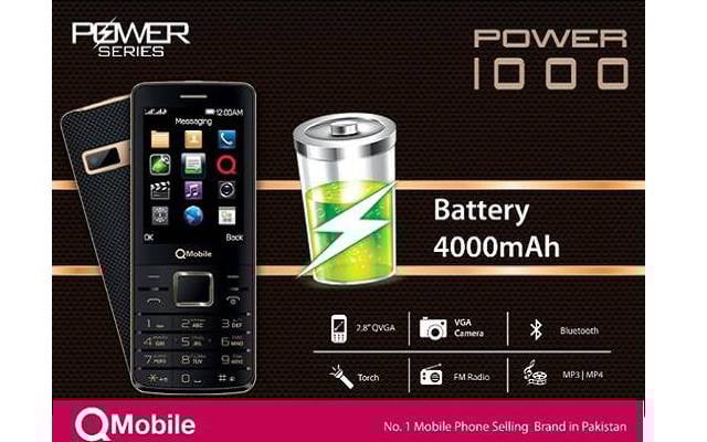 QMobile Presents Biggest Battery Bar Phone Power 1000