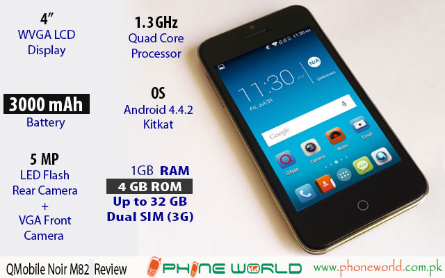 QMobile Noir M82 Specifications and Review