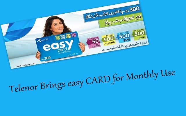 Telenor EasyCard to be Used for Whole Month