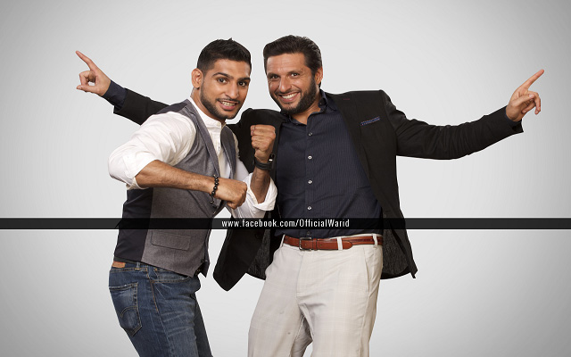 Boxer Amir King Khan and Shahid Afridi to Appear Together in Warid’s Upcoming TV Commercial