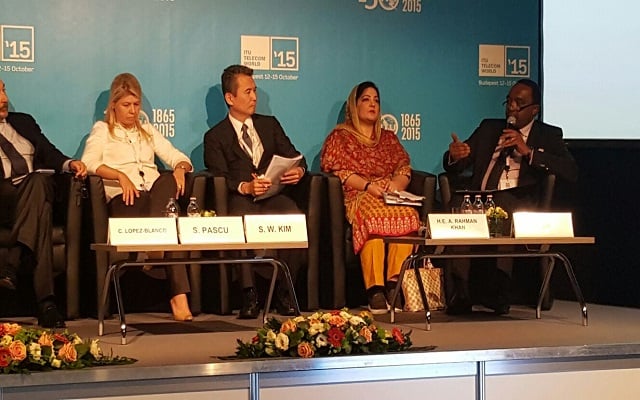 Anusha Rehman Attending a Panel on New User, New Market n New Services at ITU Telecom World 2015