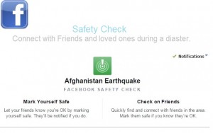 Facebook Checks the Safety Status After Yesterday Earthquake
