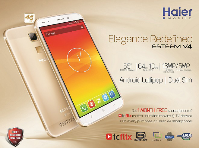 ICFLIX Preinstalled on All High End Smartphones of Haier Mobile for Pakistan