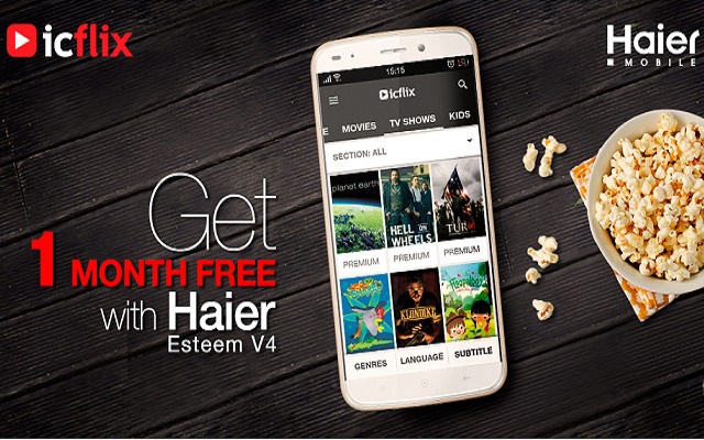 ICFLIX Preinstalled on All High End Smartphones of Haier Mobile for Pakistan