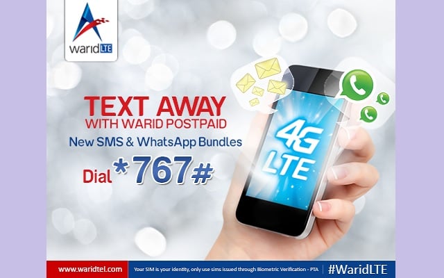 Warid Brings SMS and WhatsApp Bundles for Postpaid Customers