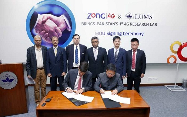 Zong and LUMS Join Hands to Establish A 4G Research Lab