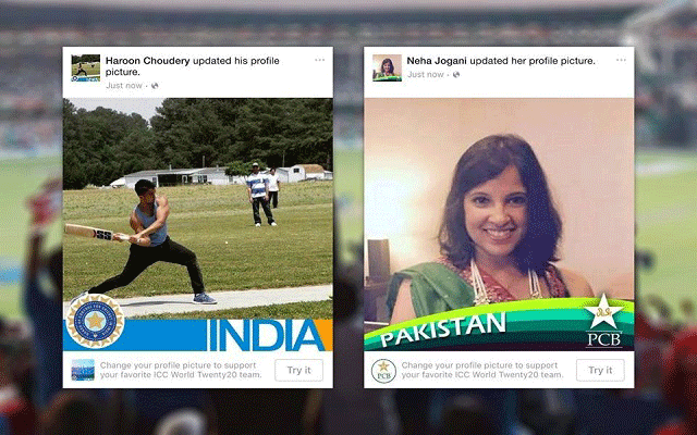 Facebook DPs Unite India and Pakistan Fans on ICC T20 Cricket World Cup
