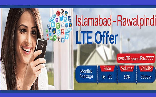 Warid Introduces Monthly LTE Bundle for People of Rawalpindi and Islamabad