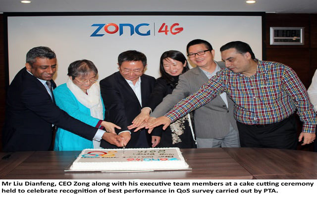 Zong Team Celebrates the Achievement of being Top Operator According to PTA QoS Survey