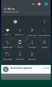 infinix hot 3 android quick settings