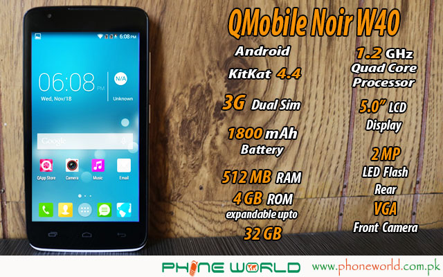 Qmobile noir 40 review specifications and price