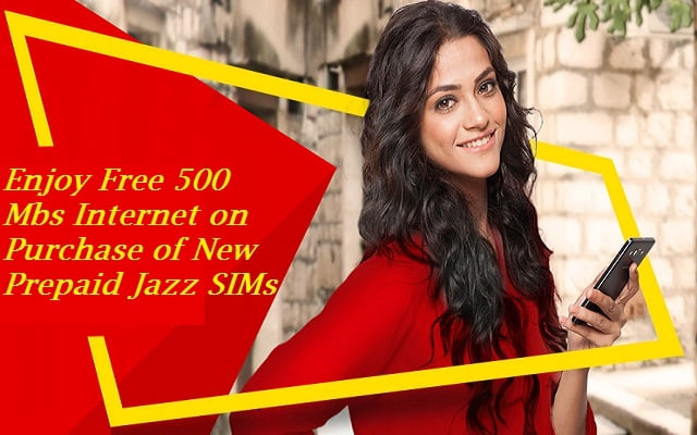 Jazz Brings 500 Mbs Internet on Purchase of New Prepaid Jazz SIMs