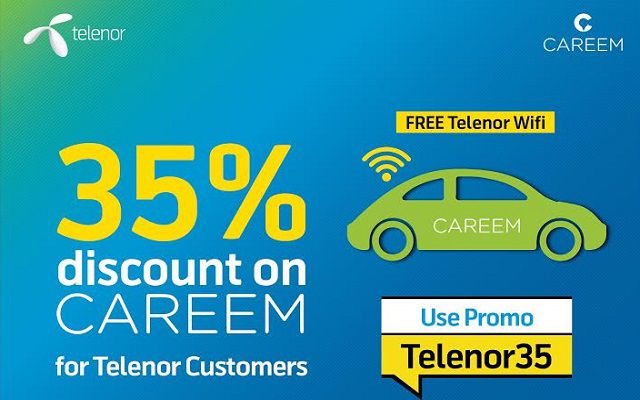 Telenor and CAREEM Collaborates to Offer Discounted and Wifi-Equipped Rides