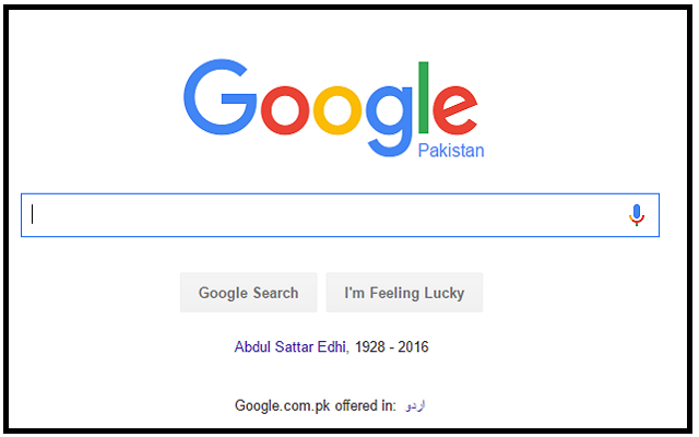 Thank you Google for Paying Tribute to the Legendary Abdul Sattar Edhi