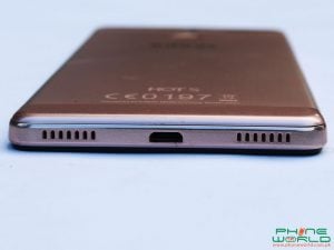 infinix hot s microusb port and speakers at bottom edge