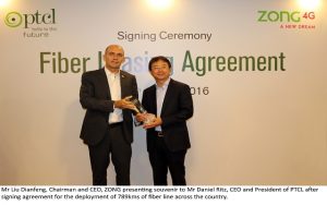 PTCL and ZONG SignFfiber Leasing Agreement