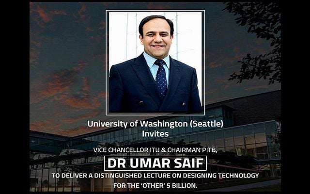 University of Washington Invites Umar Saif for a Lecture on Designing Technology