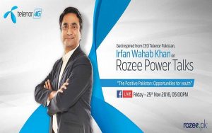 CEO Telenor Irfan Wahab to Highlight Opportunities for Youth on Facebook Live