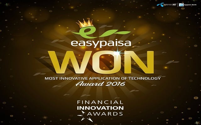 Easypaisa Bags an Award at the 2016 Financial Innovation Awards