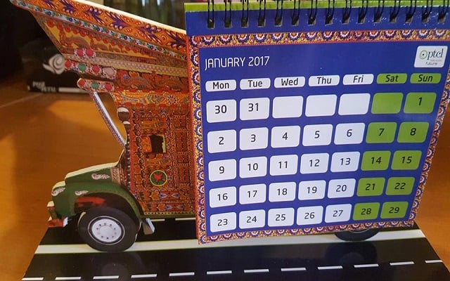 PTCL Introduces an Artistic Yet Mesmerized Calendar for the Year 2017