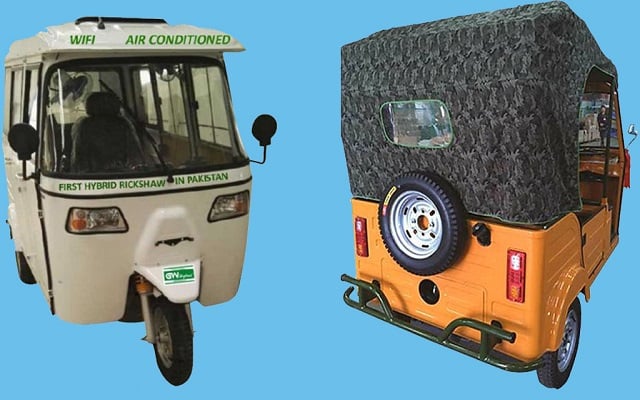 ‘The Green Wheels’ Introduces First Hybrid Rickshaw with Wi-Fi in Pakistan