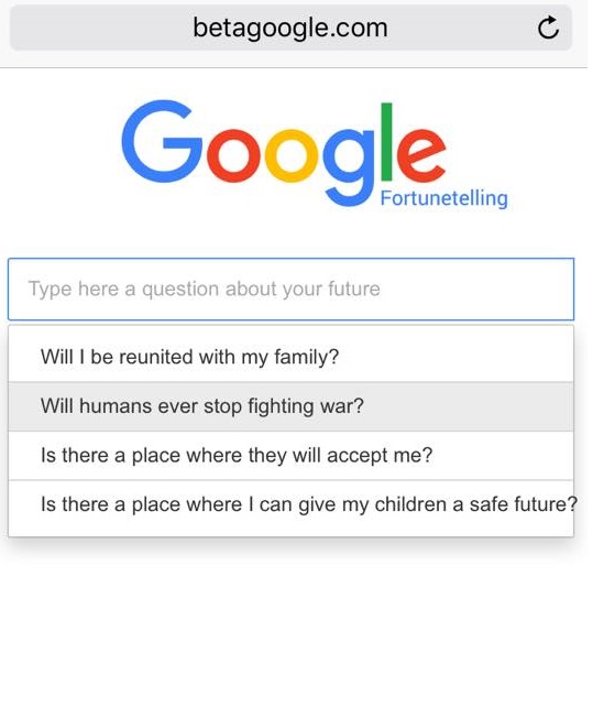 Google Creates Fake Fortune Telling Website to Help Refugees - PhoneWorld