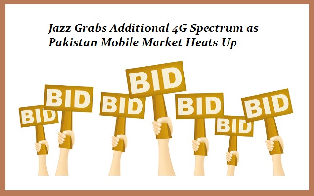 PTA Receives Bid for 4G Spectrum Auction; Jazz to Get the Additional 10MHz