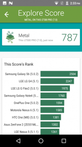 oppo lt500 pro vellamo scores