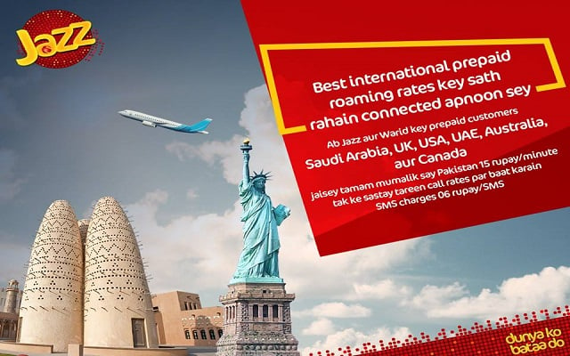 Enjoy International Trips with Affordable Rates in 30 Countries With Jazz Prepaid Roaming Service