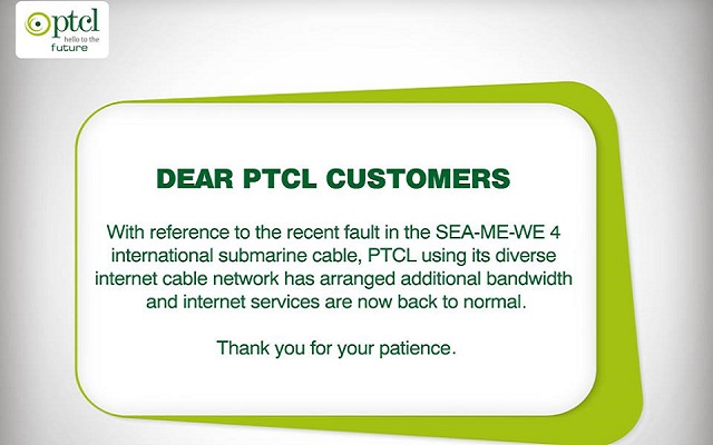 PTCL Offers Extra Speed as Apology