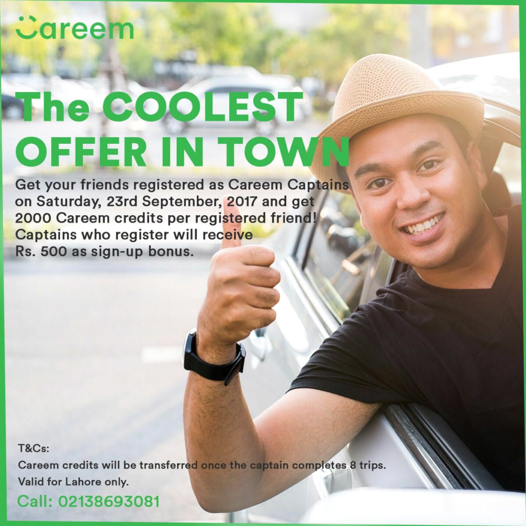 Now Get Cash & Credit Incentives by Recommending Captains to Careem