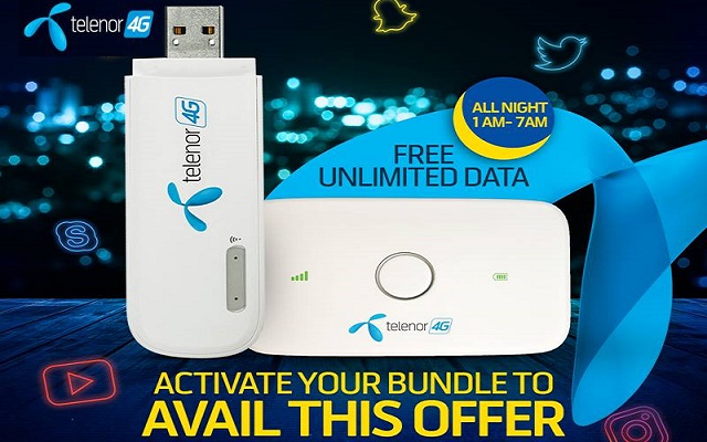 Telenor 4G Hotspot Users Can Now Enjoy Free Unlimited Data All Night Long