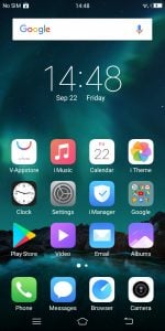 vivo v7 plus interface display results