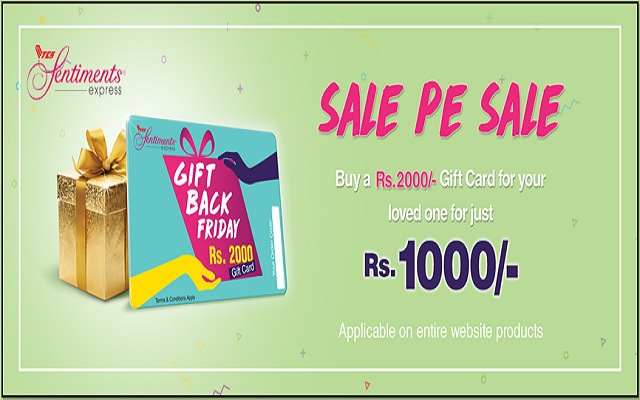 Get Rs 1000 Shopping Free on this Gift Back Friday through Gift Card