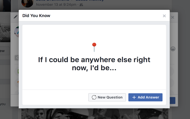 Facebook Launches New Feature 'Did You Know'