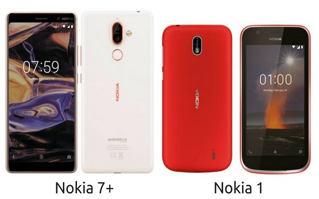 Nokia 1 & Nokia 7 Plus Devices Leaked ahead of MWC18