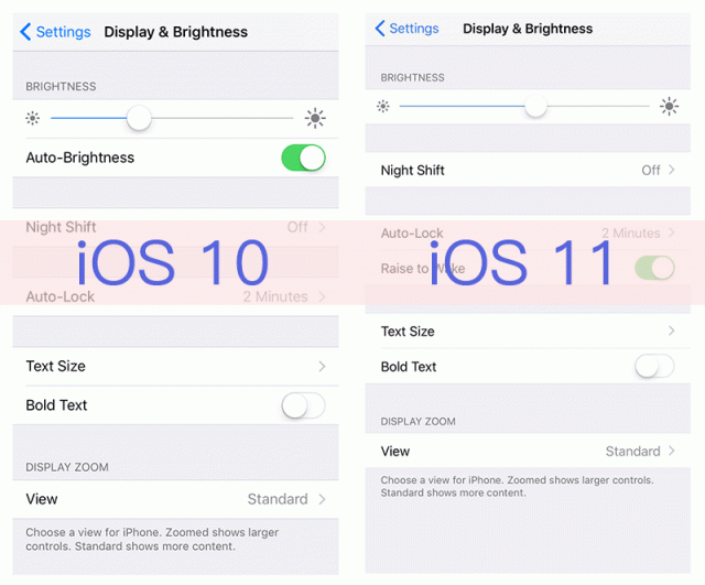 Turn off Auto-Brightness in iOS 11