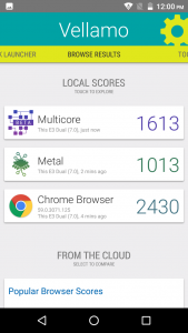 qmobile e3 dual vellamo scores and comparison