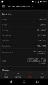 qmobile e3 dual antutu scores and comparison