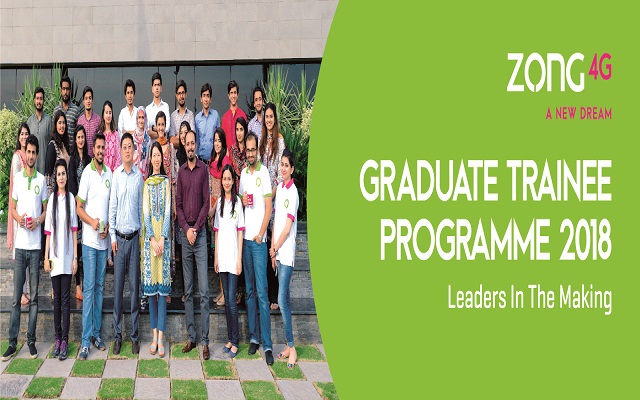 Zong 4G Opens Applications for Graduate Trainee Program 2018