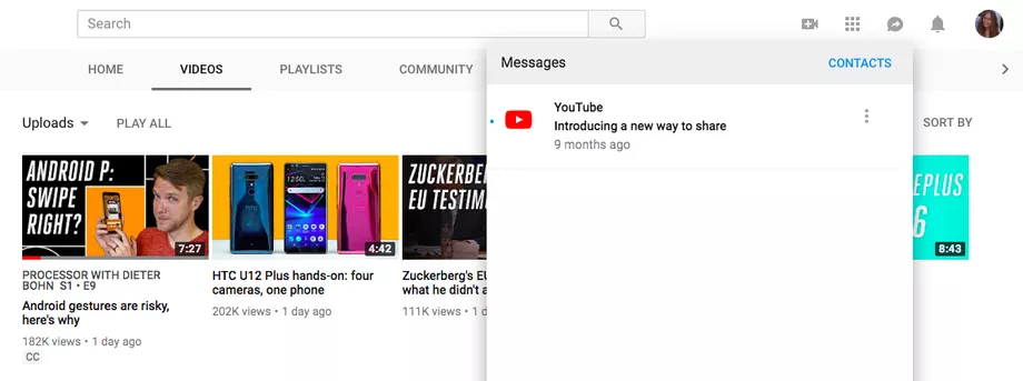 YouTube Direct Messaging Feature Arrives on Web