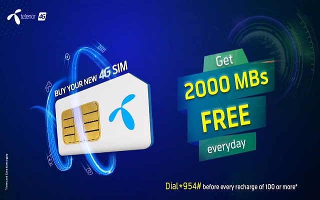 Get 200 MBs Free Everyday with Telenor New SIM Offer
