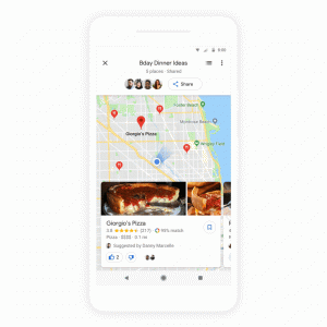 Google Map's Group Planning Feature 