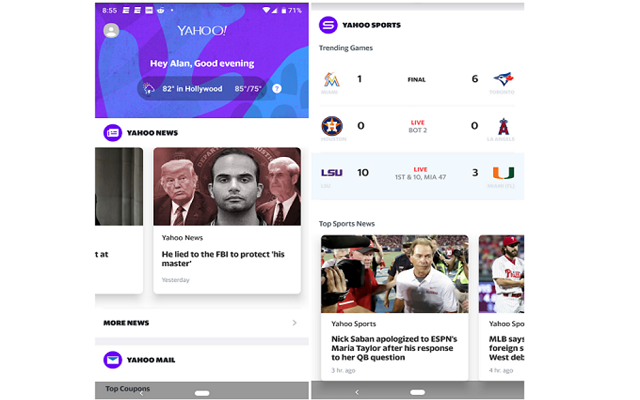 Yahoo Personalized Android App Released for Personalized News, Sports & Weather Updates